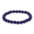 Dark blue beaded stretch bracelet for women, elegant handmade natural stone bracelet. - Dark Blue