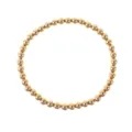 Bracciale elastico con perline dorate, finitura metallica lucida, ideale per ogni giorno. - Oro