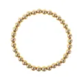 Bracciale elastico di perle dorate, braccialetto metallico chic stile quotidiano, gioiello - Oro