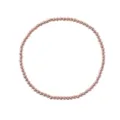 Bracciale elastico minimalista con perline color oro rosa da donna stile quotidiano. - Oro rosa