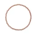 Bracciale elastico minimalista con perline di metallo oro rosa da donna moda quotidiana - Oro rosa