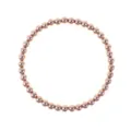 Bracciale elastico con perline in oro rosa variante, elegante accessorio quotidiano. - Oro rosa