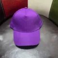Detalle en primer plano de una gorra de béisbol de algodón morado liso, uso diario. - Morado
