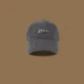 Donkergrijze honkbalpet detail, geborduurde witte letter, trendy casual zonnehoed. - Reguliere Maat (54-58cm) / Grijs