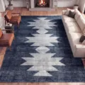 Minimalist living room area rug modern geometric blue carpet bedroom floor mat detail view - 40*60cm / S615 Minimalist Geometric-4