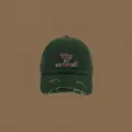 Vintage Verouderde Groene Honkbalpet Zachte Top Casual Zonnehoed voor Dames en Heren - Verstelbaar / Donkergroen