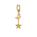 Gold Butterfly Starfish Pearl Drop Earrings Vintage Long Dangle Fashion Jewelry for Women - Butterfly Starfish Style (E2767-2) / Gold