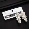 Edelstahl Blumen Ohrstecker Set, minimalistischer mehrschichtiger Blumenschmuck für Damen. - 3D Blume Geometrische Ohrringe (E8615)