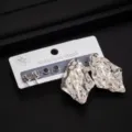 Edelstahl geometrische Ohrringe Set Vintage minimalistischer Stil cool Punk Schmuck - Rose Geometrische Ohrringe (E8616)