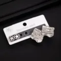 Edelstahl Geometrische Ohrringe Set mit Stern und Wellen Design für Damen Alltag. - Hohle Stern Unregelmäßige Wellenohrringe (E8629)