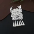 Miao silver butterfly pearl tassel DIY pendant accessory Chinese ethnic style craft decoration. - P77