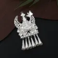 New Chinese style Miao silver DIY fridge magnet pendant with intricate butterfly and pearl tassels - P79