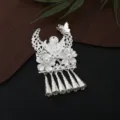 New Chinese style Miao silver DIY decorative pendant featuring exquisite butterfly, pearls and long tassels. - P80