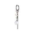 Stainless steel star pearl dangle earring variant, fashionable geometric metal hoop jewelry. - Star Style(E5758-1)