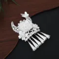 Unique new Chinese style Miao silver DIY butterfly pearl tassel fridge magnet ornament - F346