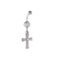 Ανοξείδωτο Ατσάλι Γοτθικός Σταυρός Piercing Αφρού Ασημί Κόσμημα Σώματος Παραλλαγή - Στυλ Μενταγιόν Vintage Punk Σταυρός (E9463)
