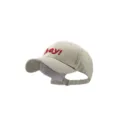 Detail beige baby honkbalpetje, schattig rood geborduurd hey logo, zacht katoenmateriaal. - 2-5 jaar / Khaki