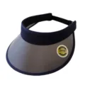 Visiera Solare Anti-UV Trasparente Ampia Tesa Cappello Vuoto Estate Sport Cappello - Adulto / Nero + Blu Scuro