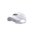 White baby baseball cap with black embroidered lettering, comfortable casual cotton sun hat. - 2-5 Years / White