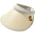 Cappello da sole vuoto beige, elegante cappello da spiaggia estivo anti-UV da donna. - Adulto / Beige