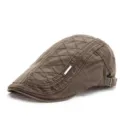 Klassieke platte pet voor heren gewatteerde newsboy baret stijlvolle vintage stijl hoed. - Volwassene (89g) / Khaki