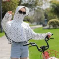 Damen Kapuze Sonnenschutzkleidung kurze Anti UV Outdoor Jacke Sommer dunne atmungsaktiv - Erwachsenen Stil / Gebrochenes Weiß