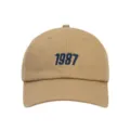 Beige 1987 geborduurde honkbalpet, casual zachte hoekige koppelpet voor dagelijks. - Volwassene / Khaki
