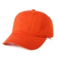 Solid color washed vintage baseball cap casual plain duck tongue sun hat for daily wear. - Adult 54-63cm / Orange