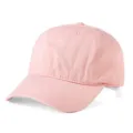 Pink washed plain baseball cap casual solid color sun hat for men and women front view. - Adult 54-63cm / Pink