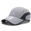 Men's Quick-Drying Breathable Sports Baseball Cap Summer Sun Hat Outdoor UV Protection - Adult 54-63cm / Light Gray
