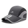 Men's summer quick-drying breathable sports baseball cap for outdoor sun protection and travel. - Adult 54-63cm / Dark Gray