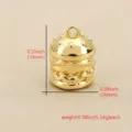 DIY 18K Επιχρυσωμένο Λείο Μετάλλιο Μπέργκερ Χαριτωμένο Φαγητό Κρεμαστό Για Κόσμημα - Χρυσό