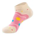 Calzini corti donna dopamina gelato pois calzini carino casual confortevole cotone calzetteria - Taglia unica / Pois Beige (C160)