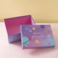 Gradient space theme gift box with pink interior, perfect for birthday and cosmetics. - Gift Box / Small (16x12x7.5cm)