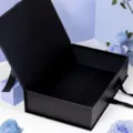 Black gift box with ribbon book shape packaging for birthday party wedding and holiday gifts - Book Shaped Box / S / Black