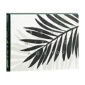 Large rectangular gift box with green leaf pattern, perfect for perfume packaging and presents. - Leaf Gift Box - Medium Gift Box / 19.5x13.5x7.5cm
