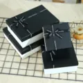 Elegant black and white gift boxes set with ribbon bows, perfect for Valentine's Day packaging. - Extra Large Single Gift Box (33x25x8cm) / Black Cover White Base