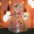 Transparent PVC Christmas gift box clear apple packaging candy container holiday party decoration - Snowman and Christmas Tree / 8.5x8.5x16.5cm