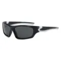 Gafas de sol polarizadas deportivas de hombre para conducir al aire libre, marco negro y blanco. - Marco Blanco Lente Gris