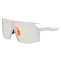 Lunettes de soleil de cyclisme à monture blanche avec verres réfléchissants colorés. - Monture Blanche Film Rouge
