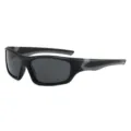 Gafas de sol deportivas polarizadas para hombre conduccion al aire libre negras moda - Negro y Gris
