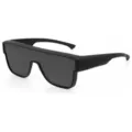 Schwarze flache polarisierte Sonnenbrille für Damen und Herren, stilvoller UV-Schutz. - Sand Schwarz Grau