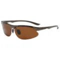 Heren gepolariseerde zonnebril aluminium frame UV400 outdoor sport vissen bruine lenzen - Tea Frame Tea Lenzen (Gepolariseerd)