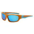 Gafas de sol deportivas polarizadas naranja y azul para conducir al aire libre modelo. - Marco Naranja Lente Azul Hielo