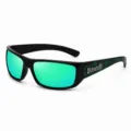Men's Polarized Sunglasses Green Mirror Lenses Weed Pattern Temple UV400 Outdoor Sport - Black Frame Green Mirror