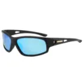 Gepolariseerde sport zonnebril voor heren en dames, kleurrijke fietsen outdoor visbril - Zwart Frame Blauwe Coating