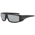 Lunettes de soleil de sport polarisées homme cadre noir verres miroirs argent - Monture Noire Miroir Argenté