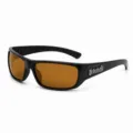 Men's polarized sports sunglasses with UV400 protection for outdoor fishing, cycling and surfing. - Black Frame Tea Lens