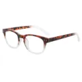 Leesbril voor dames schildpad anti blauw licht stijlvolle scharnier veer montuur - Anti-blauw Licht +100 / Luipaard Transparant