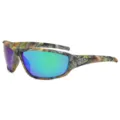 Unisex polarized sports cycling sunglasses with cool camouflage square frame for outdoor fishing. - Green Print Green Film